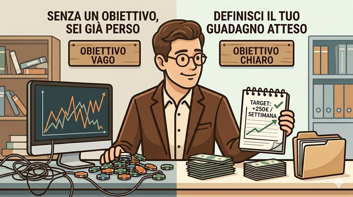 L'errore psicologico fatale: perché se non sai quanto vuoi guadagnare, hai già perso